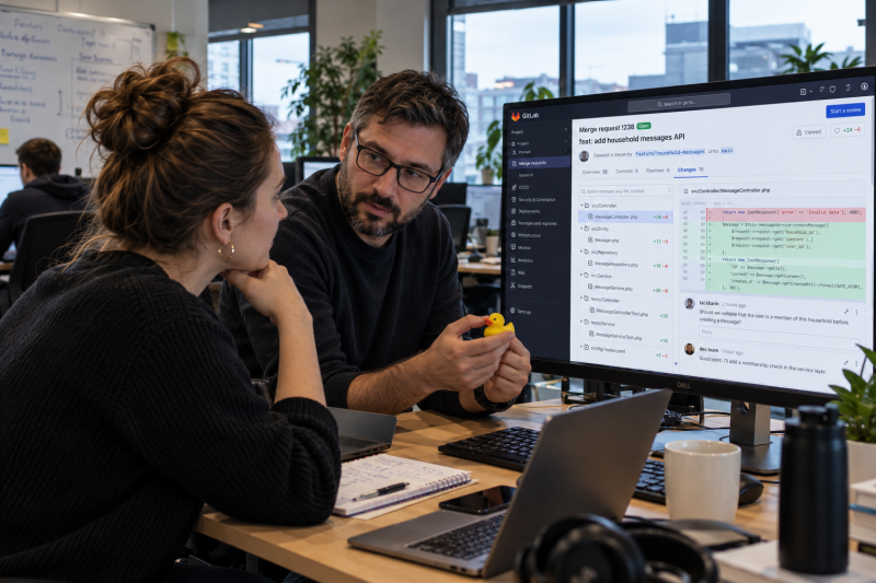 code review two developers man and woman @PrimeEconomist